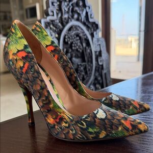 Vibrant Multicolor Animal Print Heels